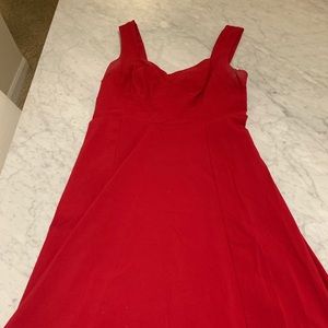 Red sleeveless dress